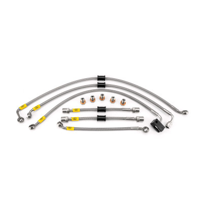 Yamaha YZF-R3 ABS 2015-2022 HEL Stainless Steel Braided Brake Lines (Flexible ABS Replacements)
