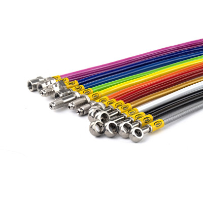 Yamaha XP500 T-Max (530) 2015-2016 Standard Replacement Brake Lines HEL Stainless Steel Braided